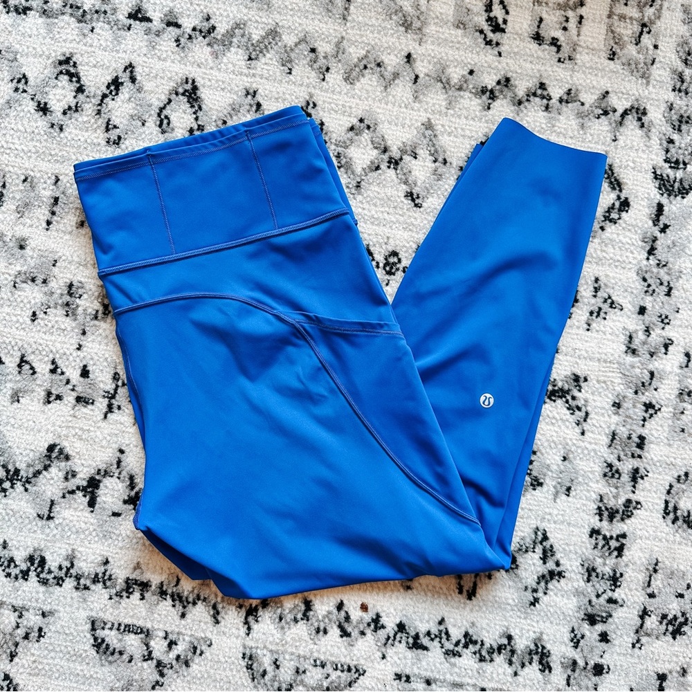 Lululemon Athletica Fast and Free High Rise Fleece Tight Blue Size 16